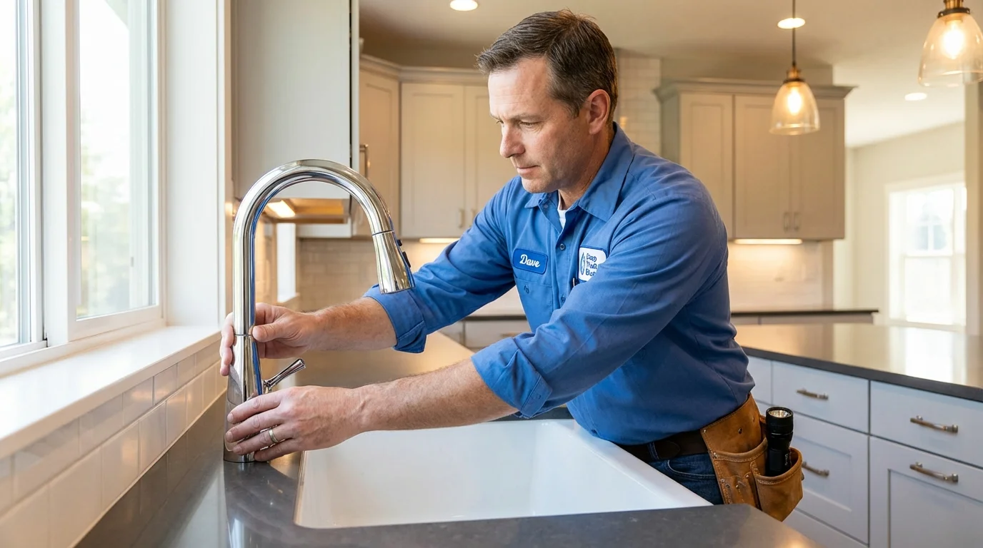 Kitchen faucet installation by Johns Plumbing LLC in Crozet